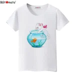 BGtomato-T-shirt-goldfish-and-cat-shirt-cartoon-lovely-cute-t-shirt-women-New-style-kawaii-2