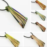 Chinese-Style-Handmade-Murano-Lampwork-Glass-LiuLi-Geometry-Pendant-Fit-Necklace-Jewelry-Gifts-LL87-2